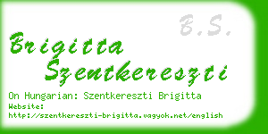 brigitta szentkereszti business card